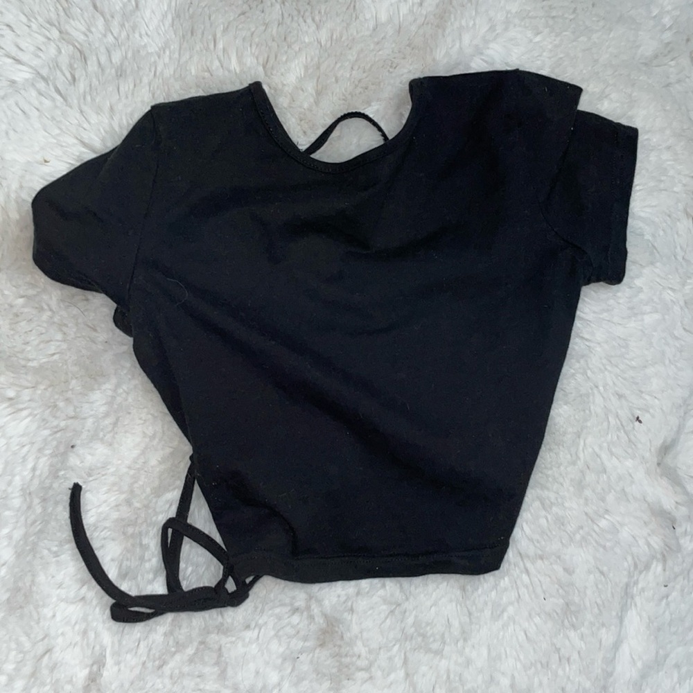 cropped top, open back
